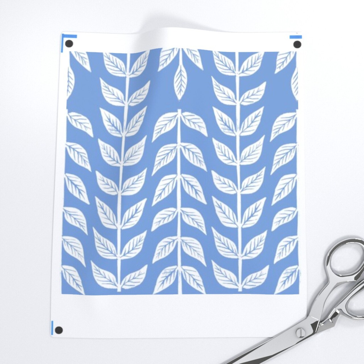 Blue Botanical Chinoiserie Jasper Traditional Classic Farmhouse Antique Custom Pre-pasted Wallpaper by Spoonflower Pre-Pasted Wallpaper 2FT Wide